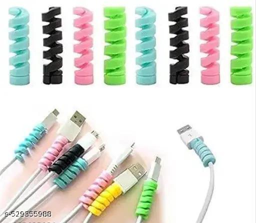 24 Pieces Mobile Charging Cable & Earphones Wire Protector Cable Protector (Multi Color) - Design Fasion Store
