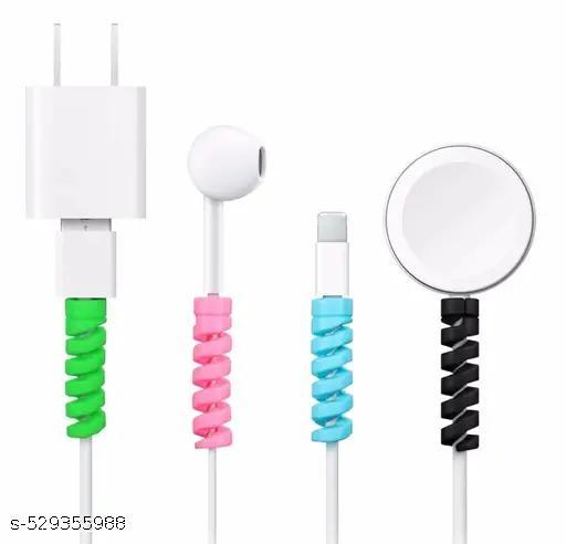 24 Pieces Mobile Charging Cable & Earphones Wire Protector Cable Protector (Multi Color) - Design Fasion Store