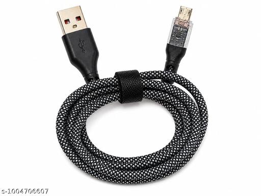 Premium Micro USB Charging Cable | USB-A to Micro USB Fast Charge & Data Transfer Cable | Braided Tangle-Free Cord with Transparent Connector - Design Fasion Store