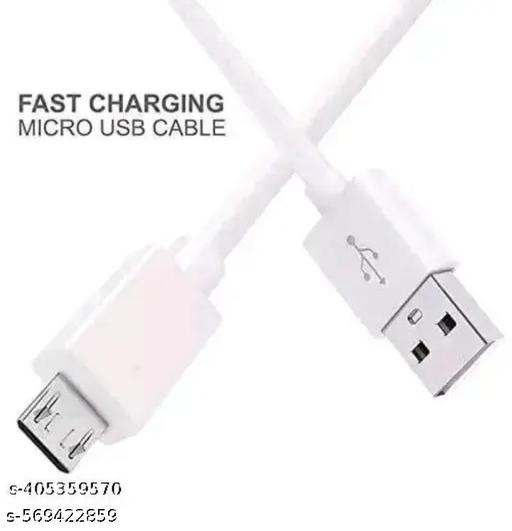 4Pcs Micro USB to USB Type-A Fast Charging Data Cable White 1mtr - Design Fasion Store